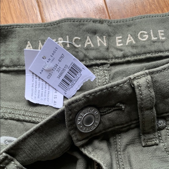 American Eagle, Olive Green Distressed Women Shorts - Picture 14 of 15